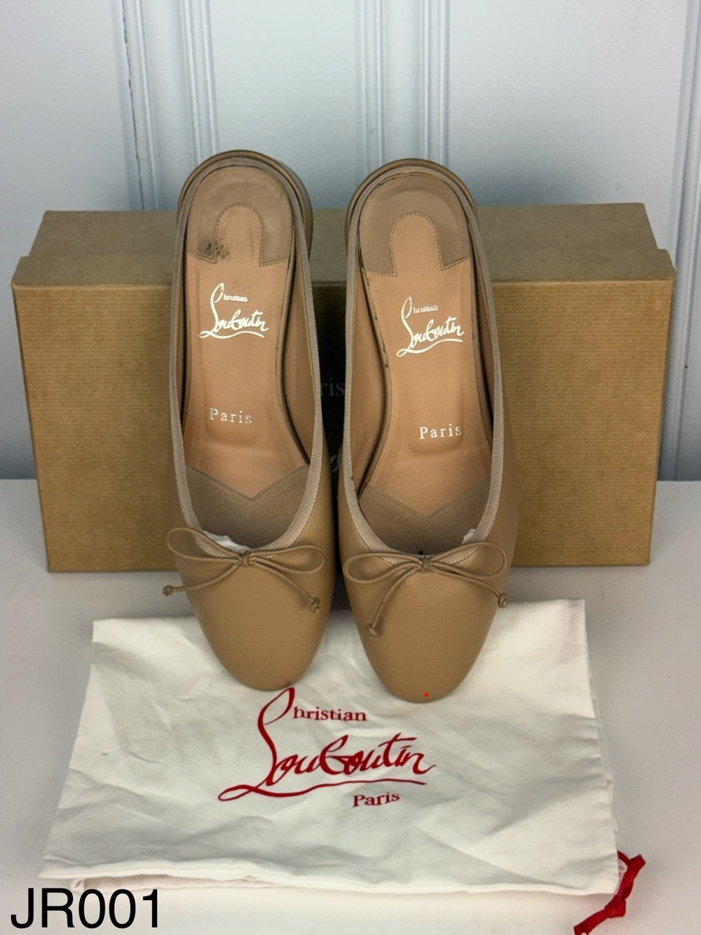 Christian Louboutin Mini Sweetie Jane Blush Ballet Flats 37.5